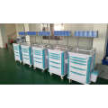 hospital abs trolley medical emergency trolley with drawers